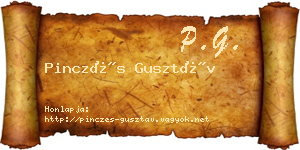 Pinczés Gusztáv névjegykártya
