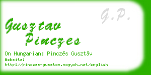 gusztav pinczes business card