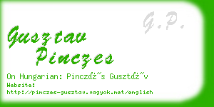 gusztav pinczes business card